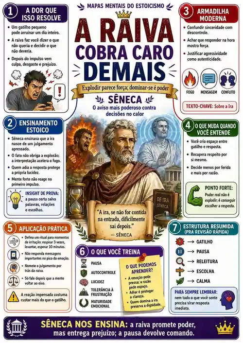 Mapa mental: A raiva cobra caro demais — Sêneca