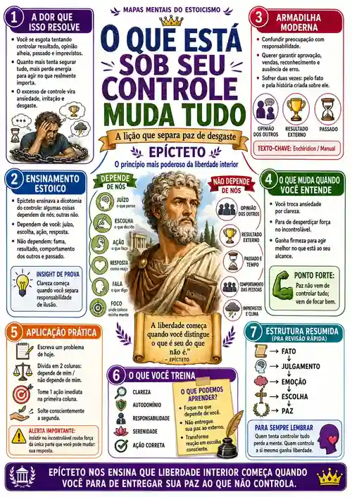 Mapa mental: O que está sob seu controle muda tudo — Epicteto