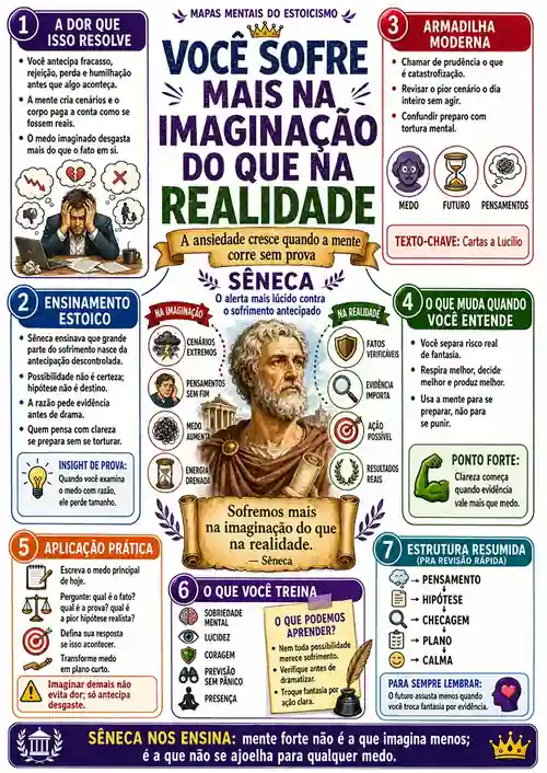 Mapa mental: Você sofre mais na imaginação do que na realidade — Sêneca